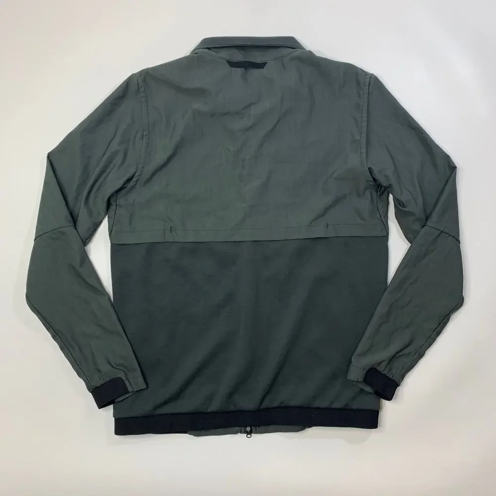 Nike Travel Jacket Mens M Medium Grey Perforated Dri Fit Lightweight Full Zip